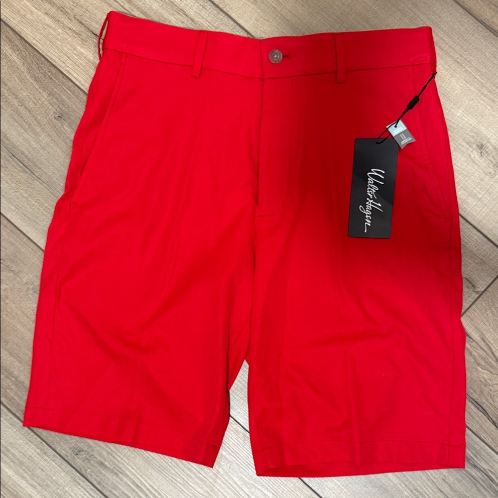 Walter Hagen Vibrant Red Men's Flat Front Shorts